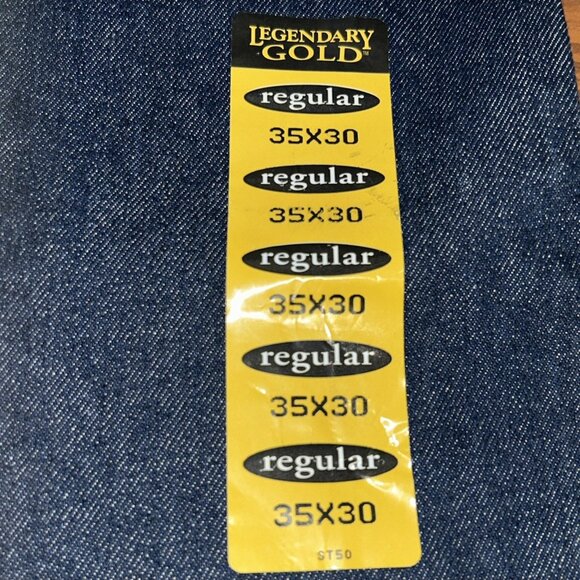 Men’s Legendary Gold VF Jeanswear Size 35x30 Blue Denim 5 Pocket Jeans Made USA - Picture 3 of 10